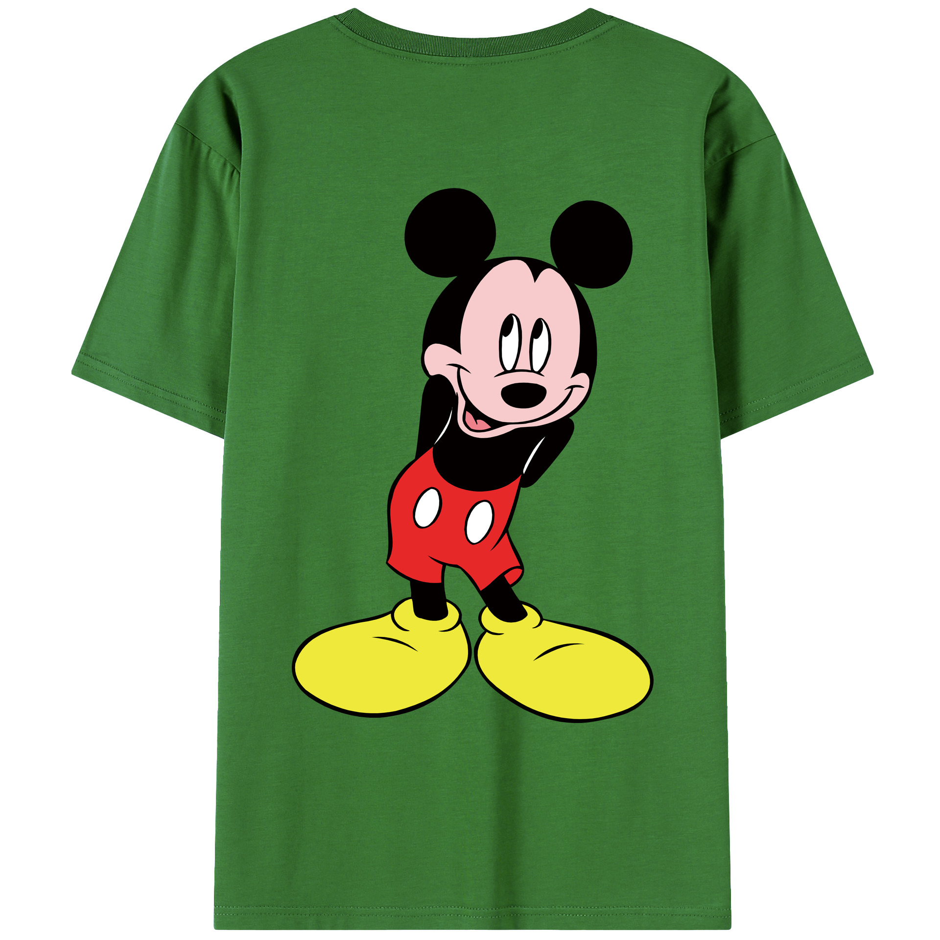 （画像用） ミッキーマウス Mickey Mouse レディース半袖Tシャツ(バックプリント)